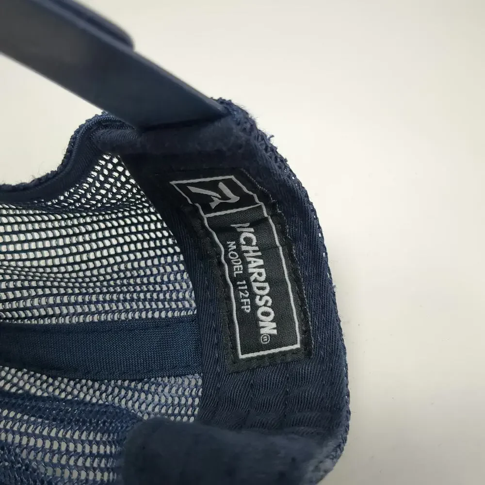 Richardson Trucker Hat Blue One Size ZND Temporary Fence Solutions Mesh Patch